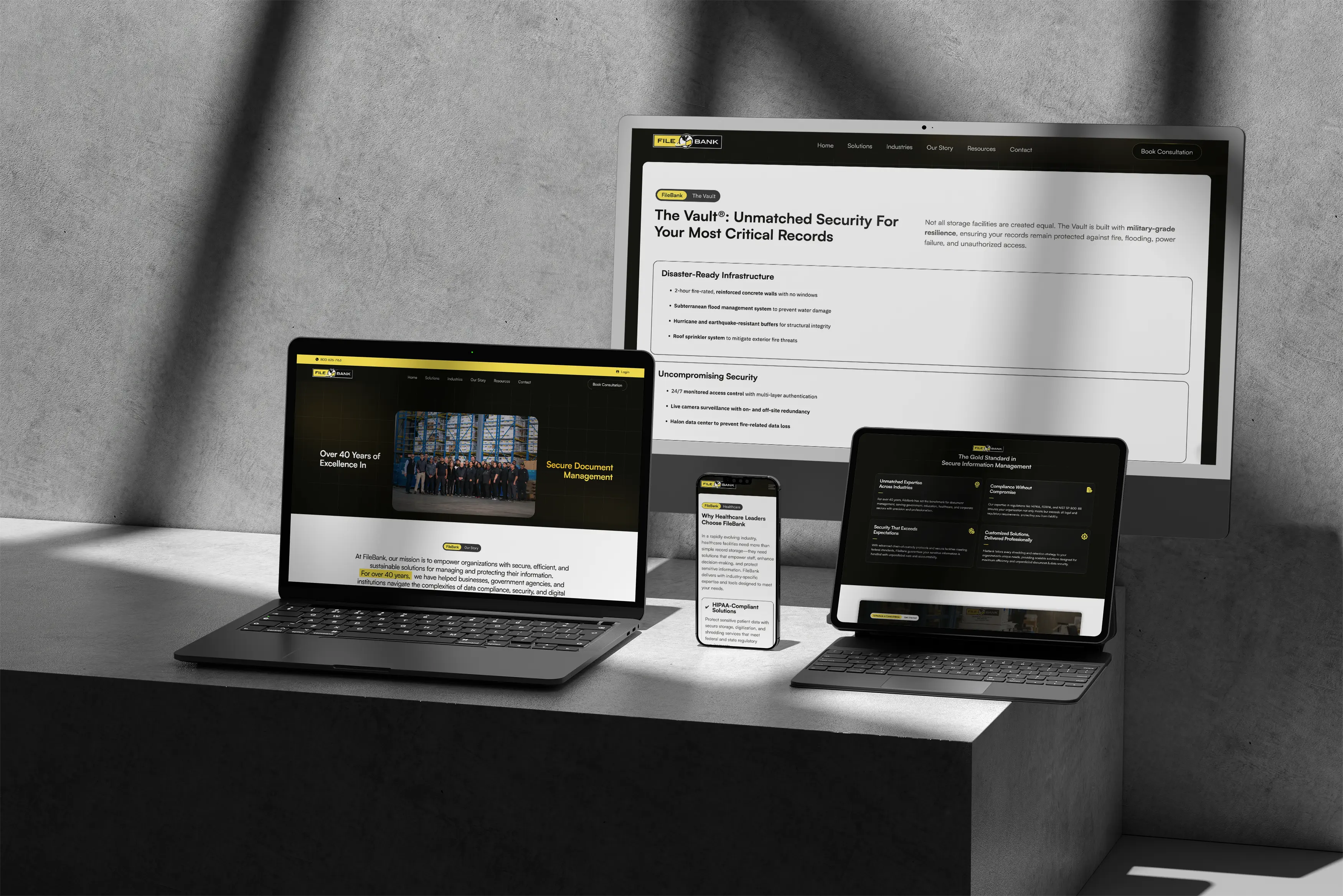 Filebank website screenshot 1