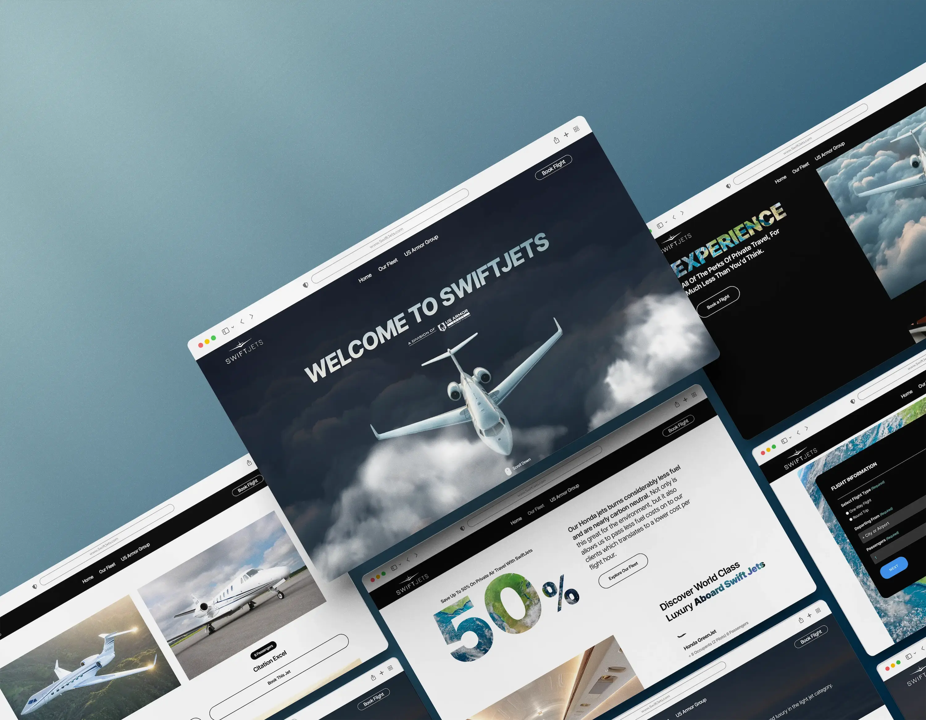 Swift Jets USA website thumbnail