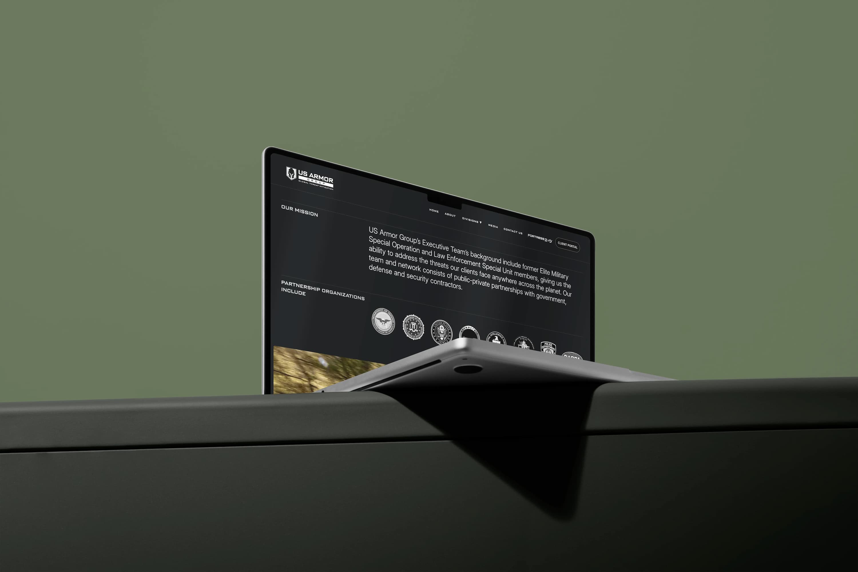 US Armor Group website screenshot 1