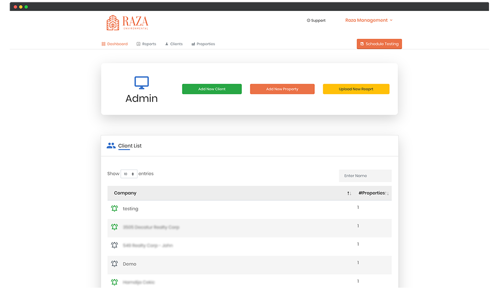 Raza Environmental website screenshot 5