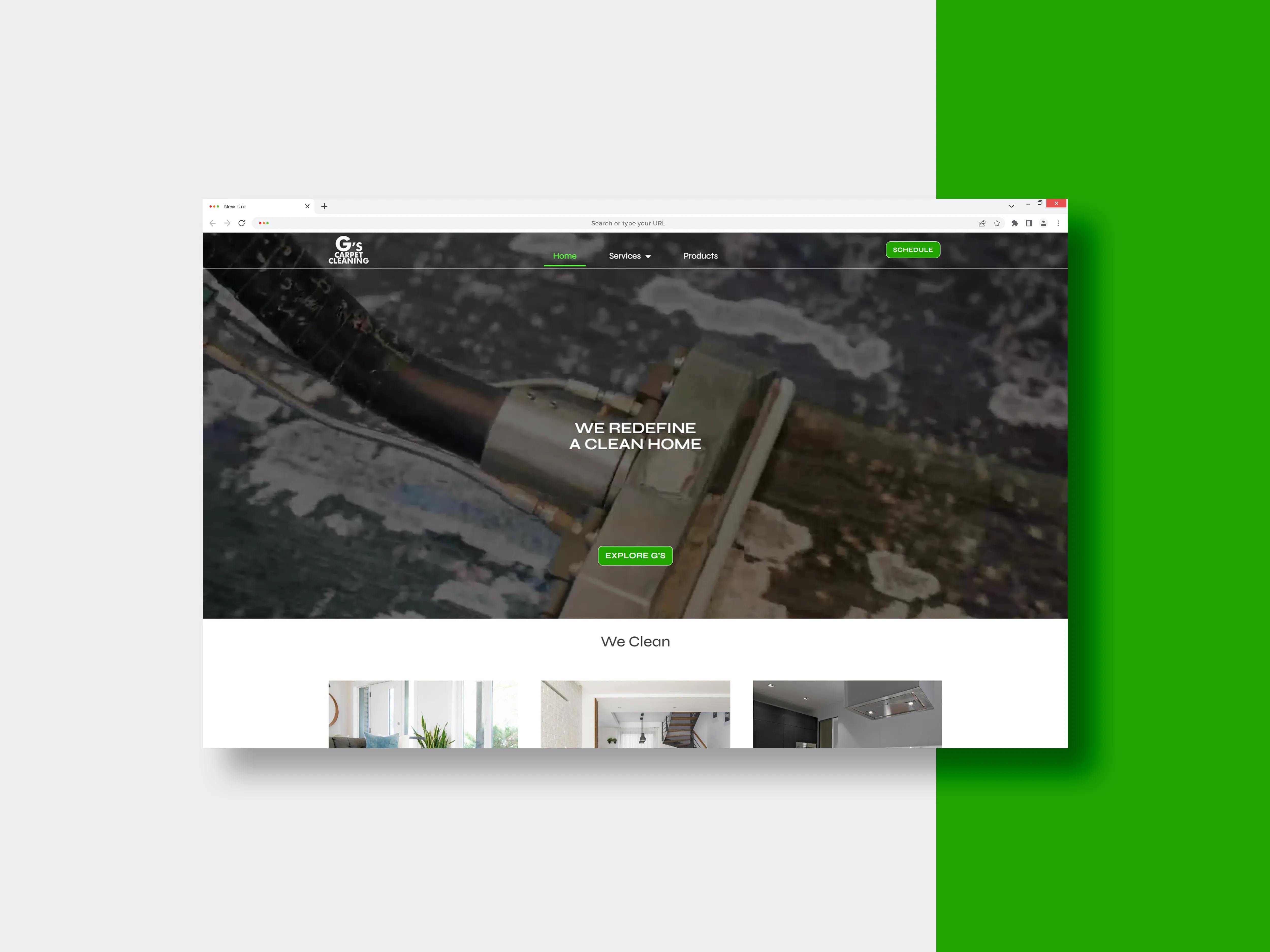 G's Cleaning website screenshot 2