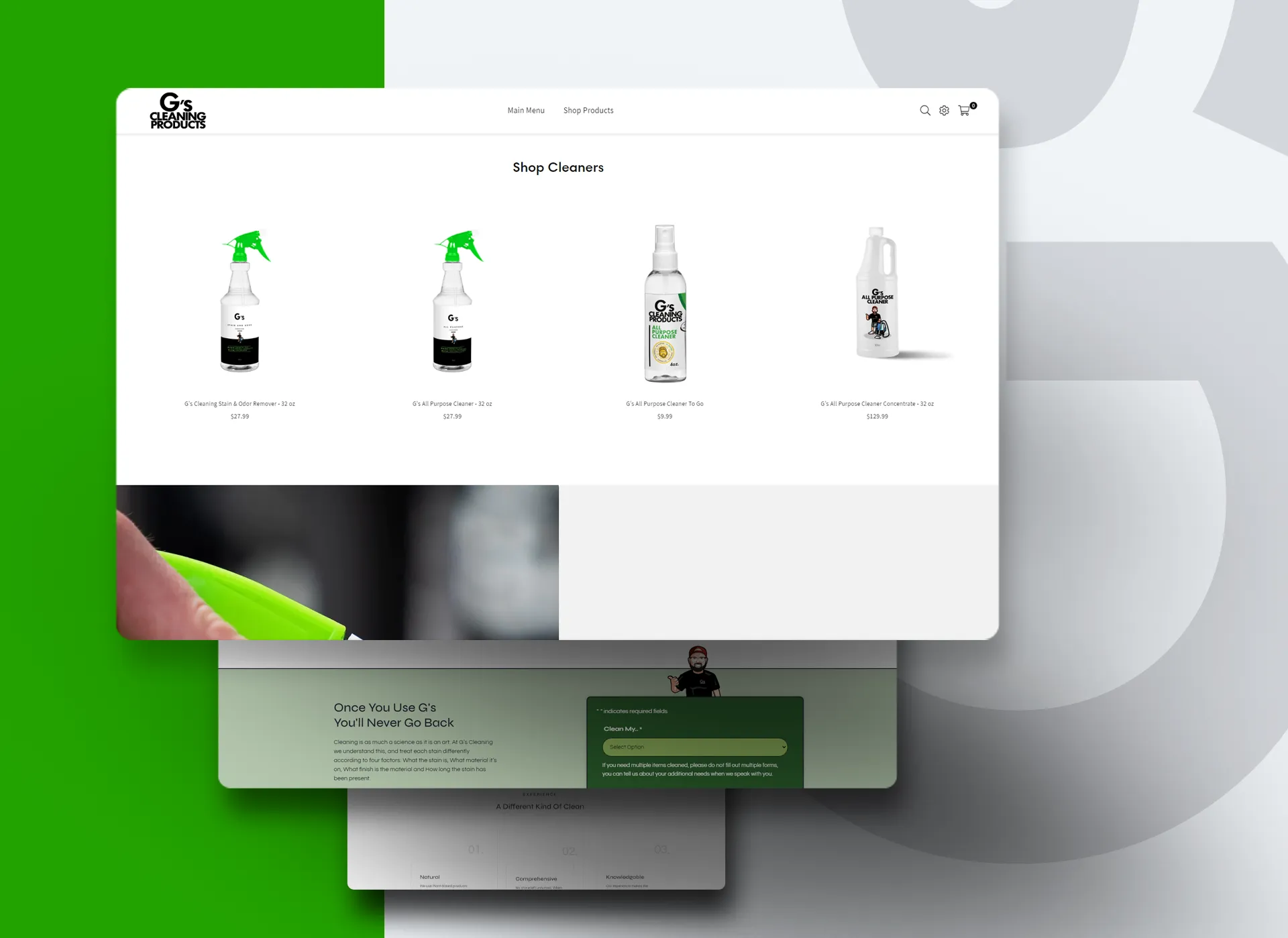 G's Cleaning website screenshot 3