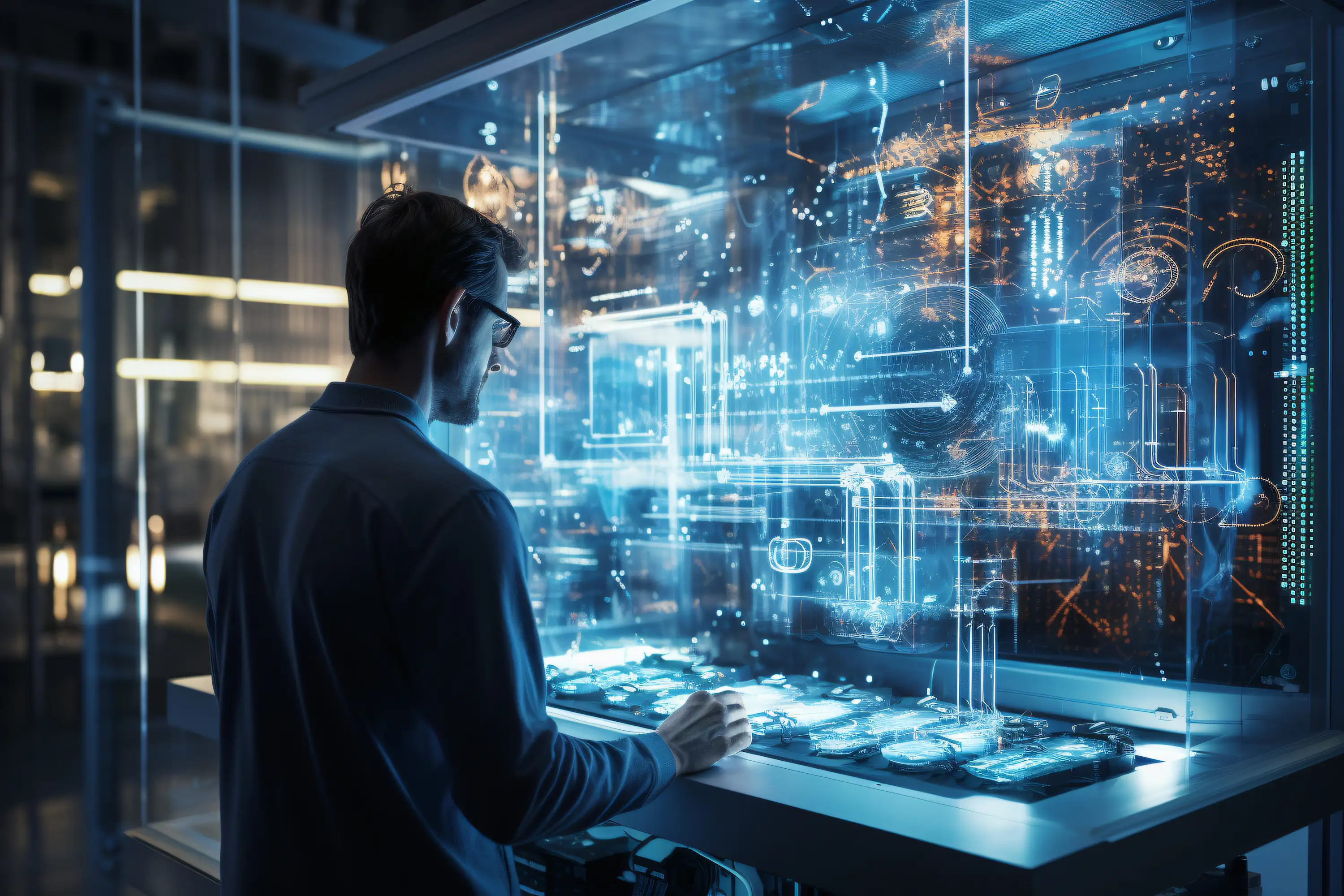 Illustration of AI-driven business strategy