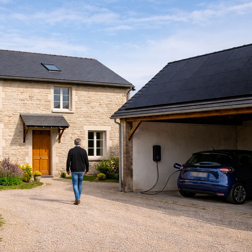 Borne de recharge installée par Soli