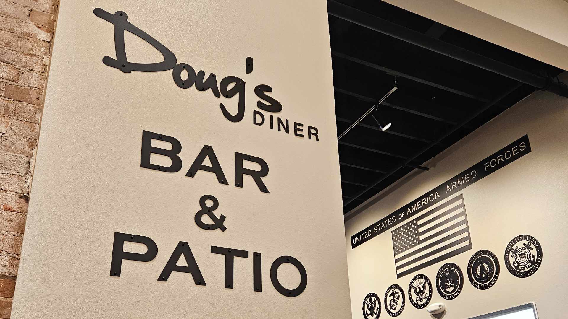 Custom metal artwork created by Harsh Precision Labs for Doug's Diner in Eaton, Colorado.