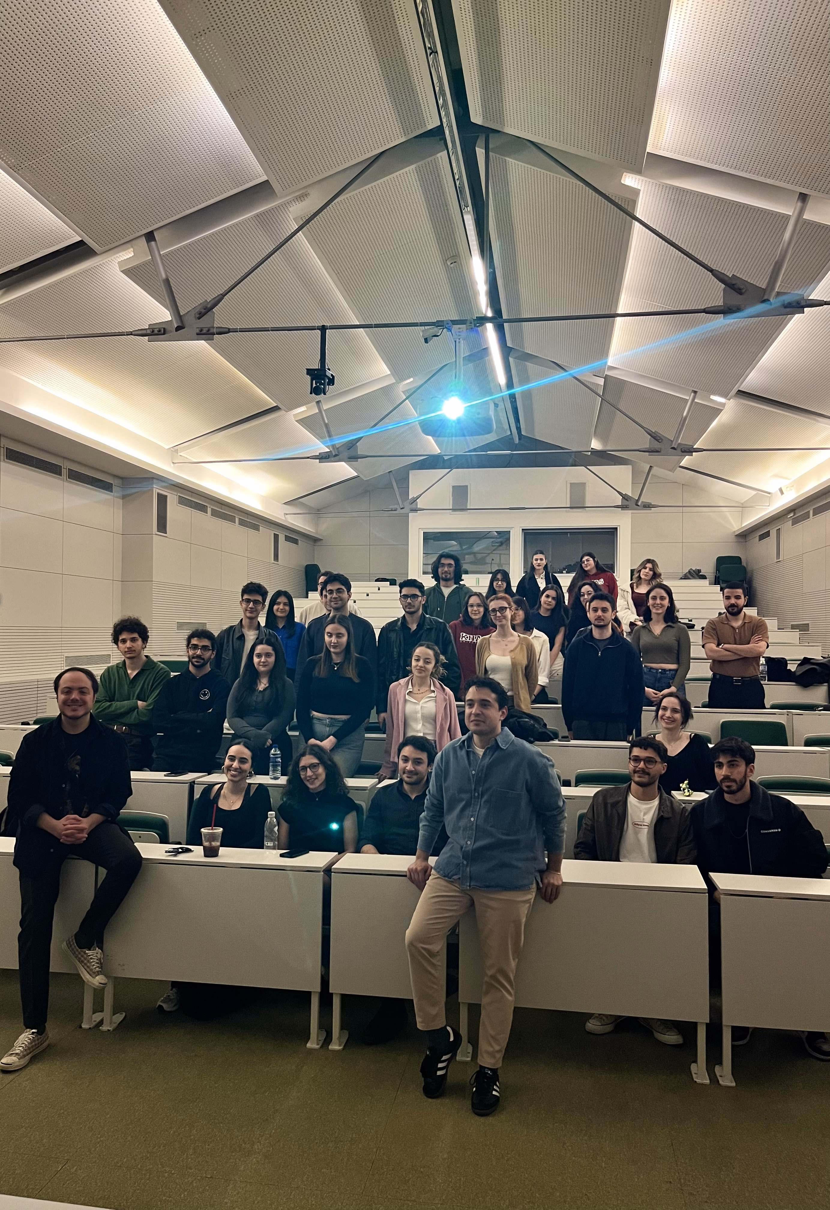 A moment with our Co-Founders, Rıza Egehan Asad and Vorga Can, connecting with students at Gilt Talks.