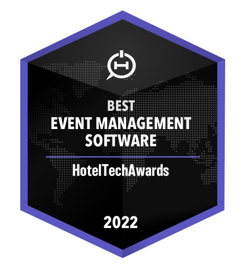 HotelTechAwards 2022 Best Event Management Software badge, Event Temple