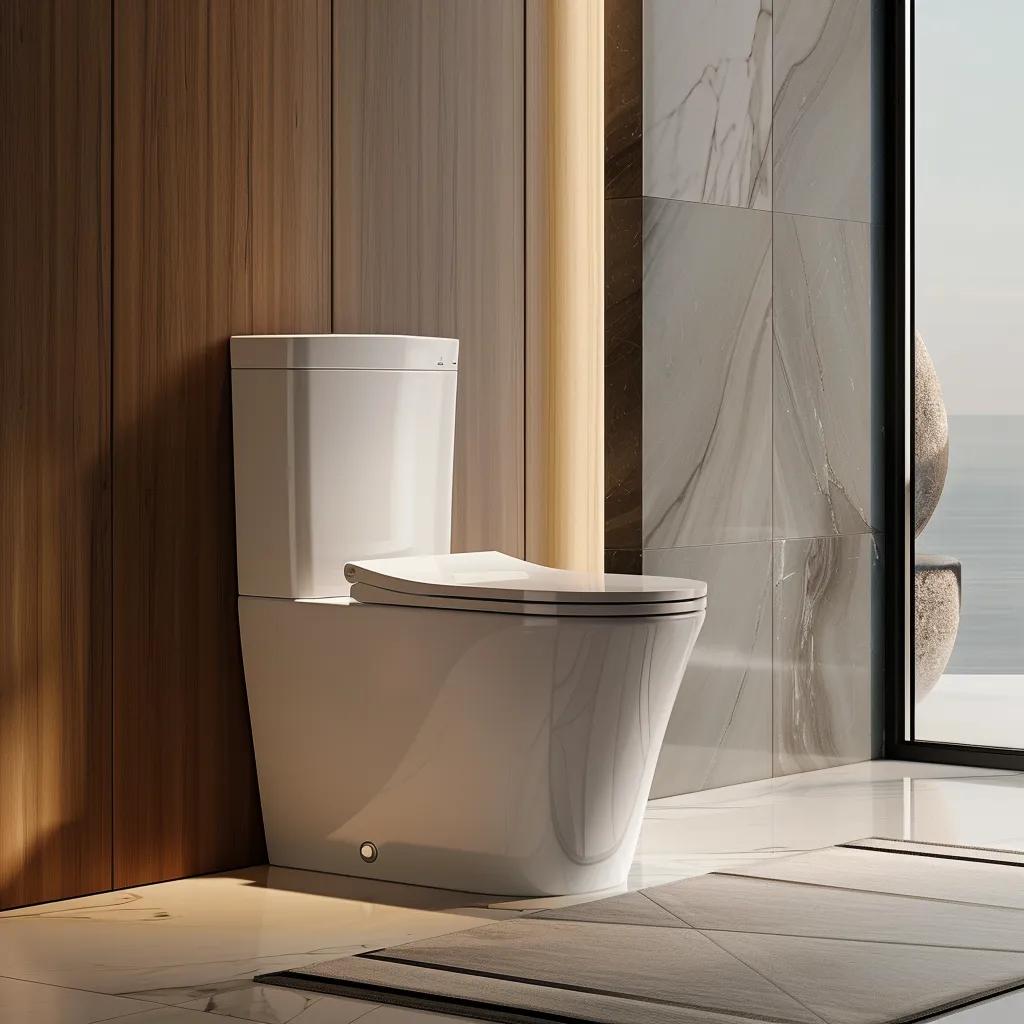 Stylish back-to-wall toilet in a modern bathroom with elegant design features