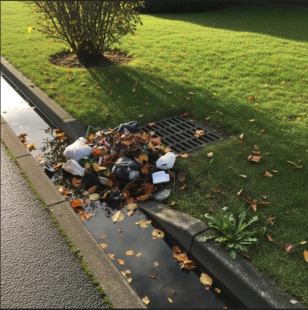 What are the signs of blocked stormwater drains?