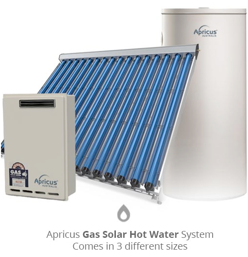 Apricus 400L 44-Tube Gas Boosted Solar