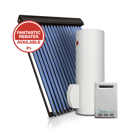 Chromagen Splitline 200L 20-Tube Gas Boosted Solar