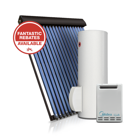 Chromagen Splitline 200L 20-Tube 26L Gas Boosted Solar