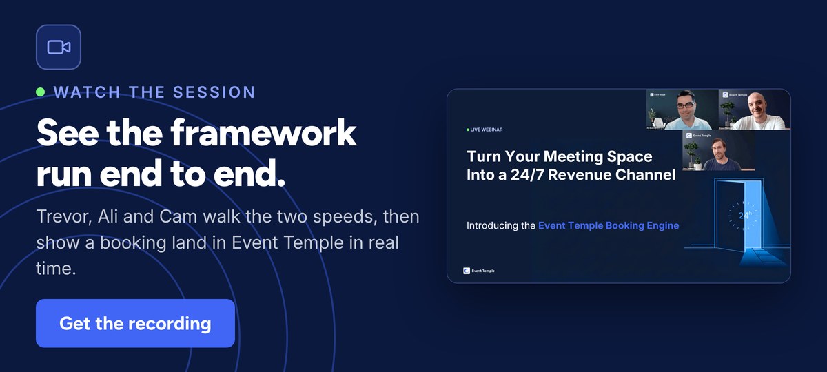 Webinar: turn your hotel meeting space into a 24/7 revenue channel