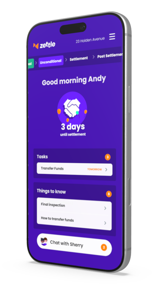 Zettle client portal shown on a mobile phone