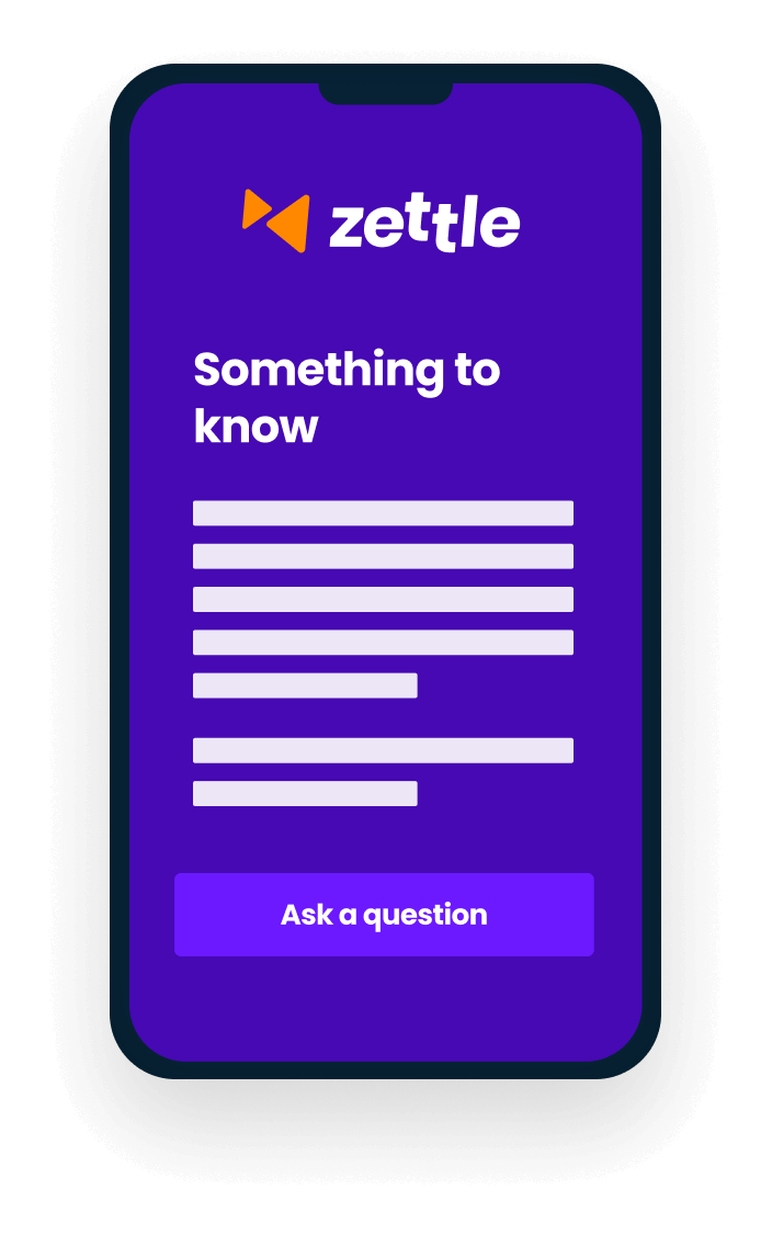 Illustration of the Zettle Something to Know section