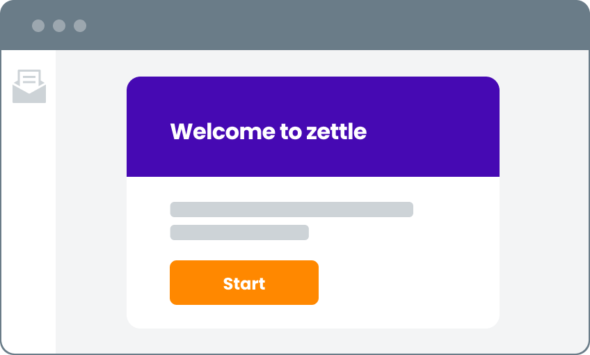 Illustration of the Zettle Welcome email