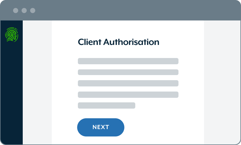 Illustration of the Livesign Client Authorisation form