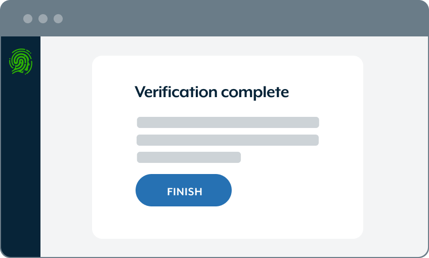 Illustration of the Livesign Verification complete screen