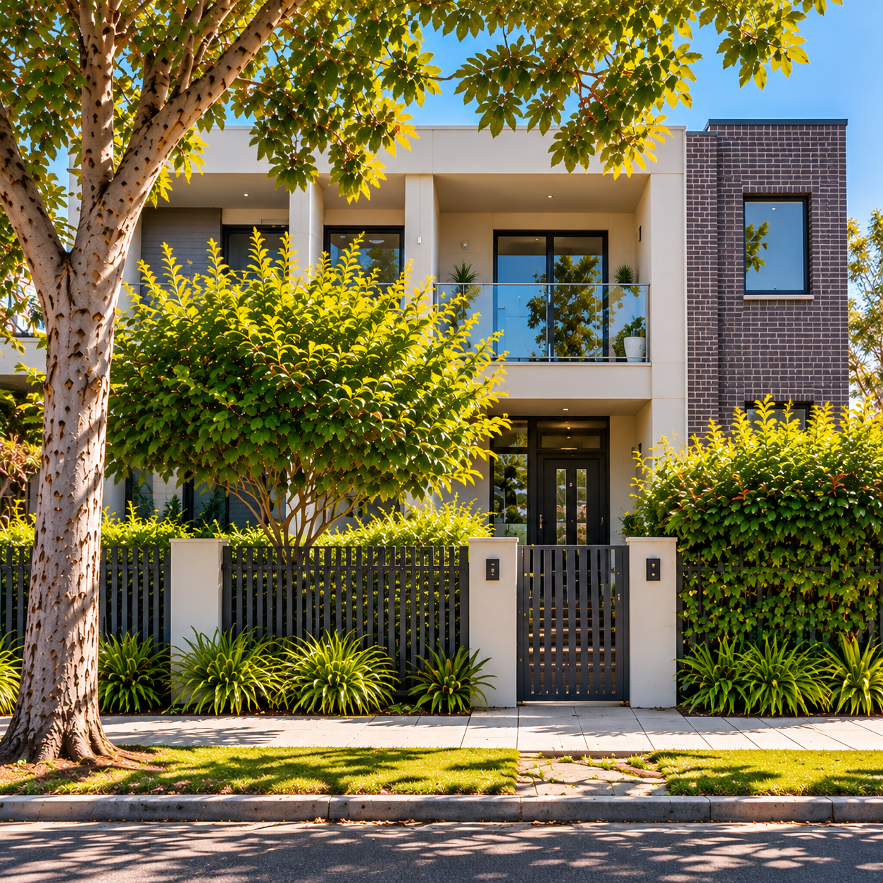 Contemporary two-storey townhouse on a tree-lined street, Parramatta