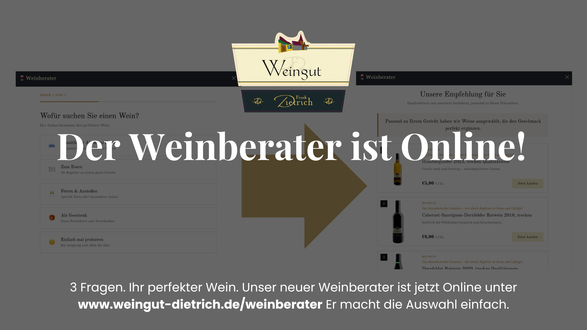 Neu auf unserer Website: Der persönliche Weinberater