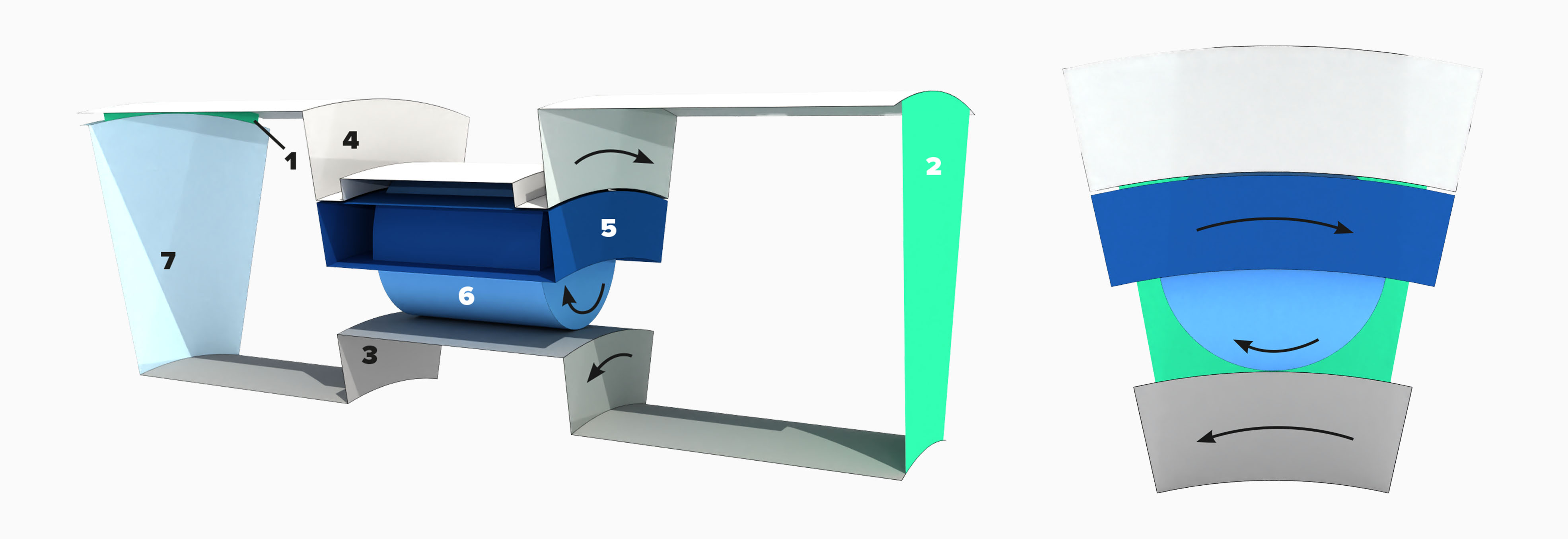 Model for a roller bearing SPH simulation