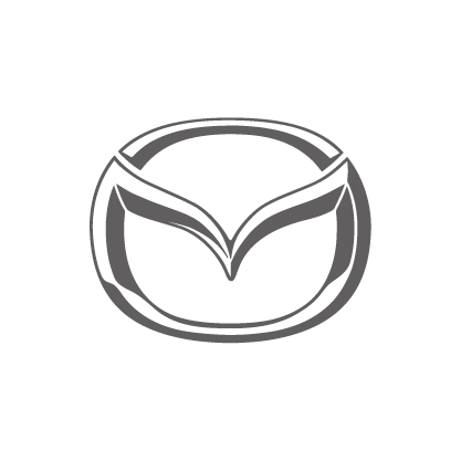 Mazda logo in greyscale