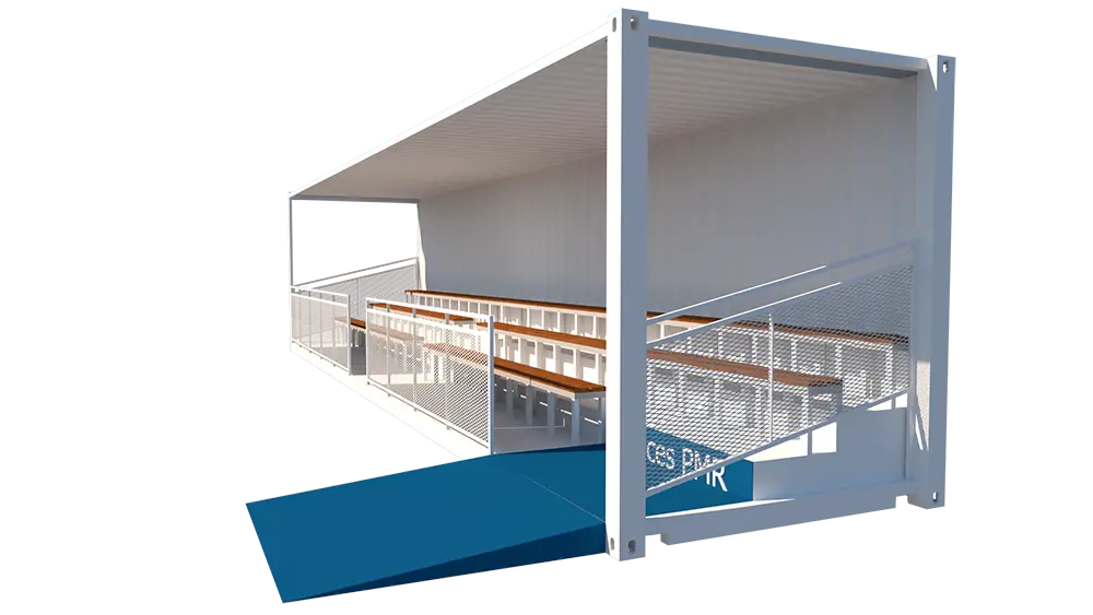 gradin tribune container evenementiel