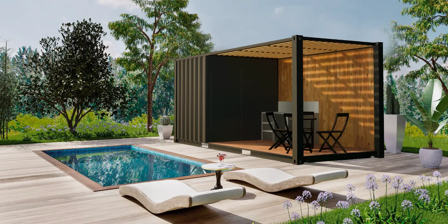pool houle container amenagement kubeko