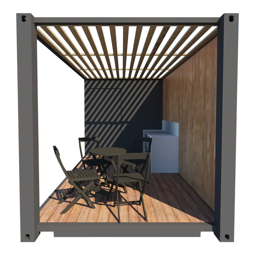 pool houle container amenagement kubeko