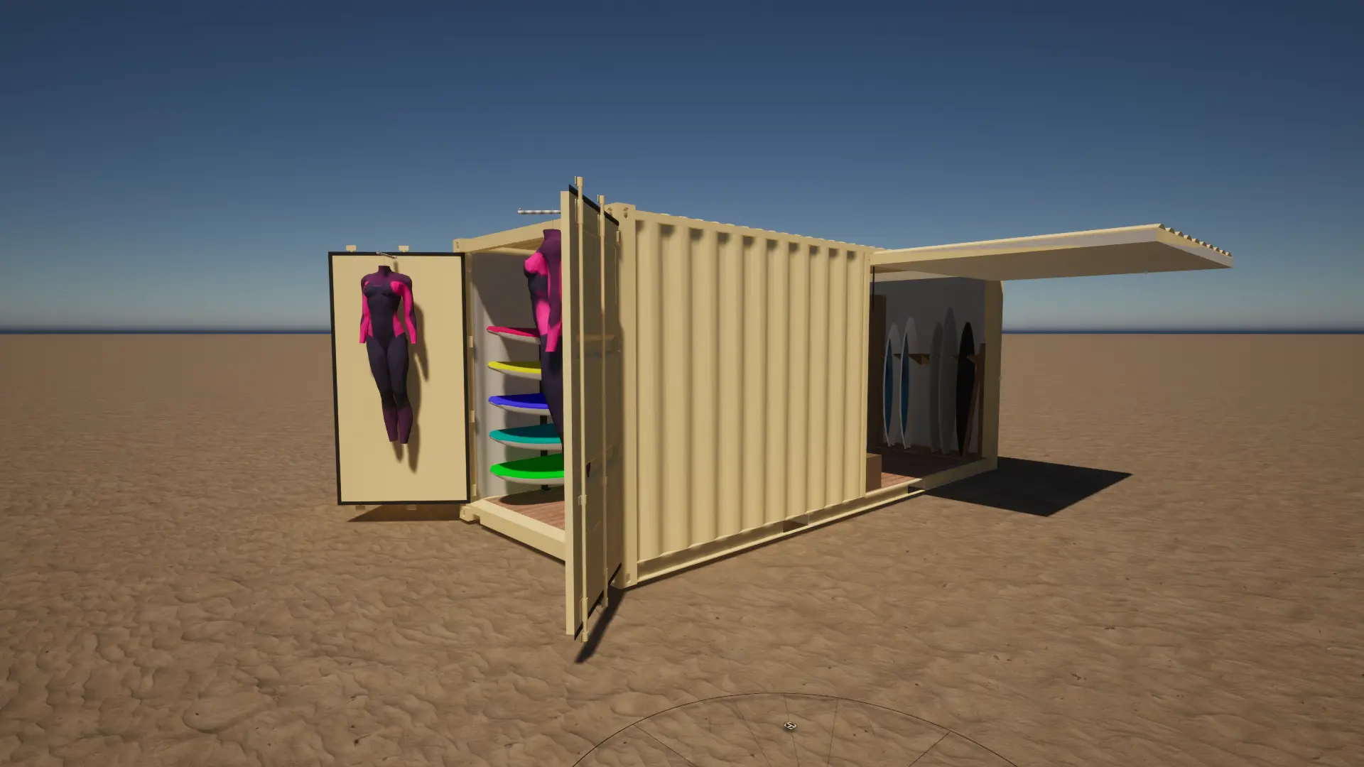 amenagement kiosque surf container sur mesure