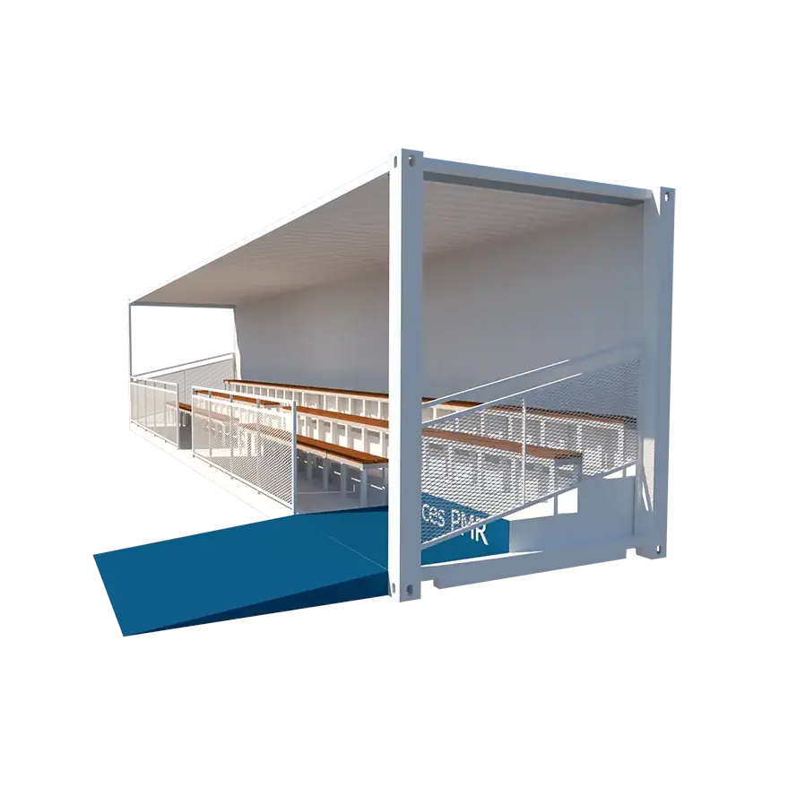 Container maritime tribunes gradins (20 et 40 pieds)