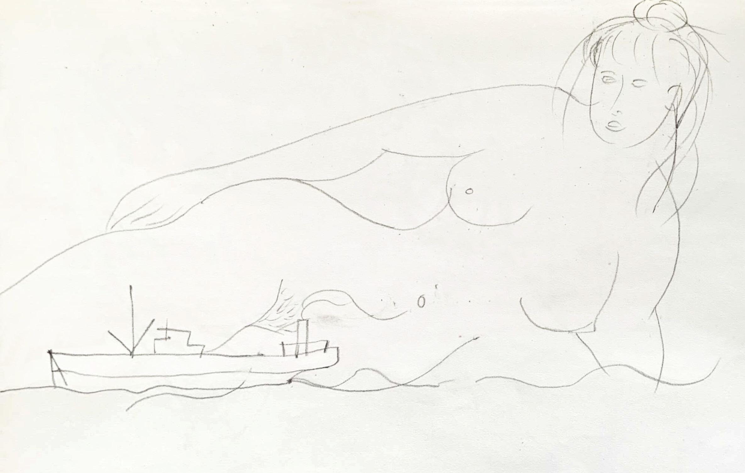 Hans Hollein, untitled drawing, circa 1958–1959. Image courtesy of the Hollein family archive, Vienna