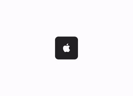 An Apple authentication button with only an icon.
