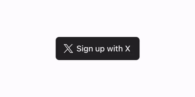 A button for authenticating via X (formerly Twitter) services.
