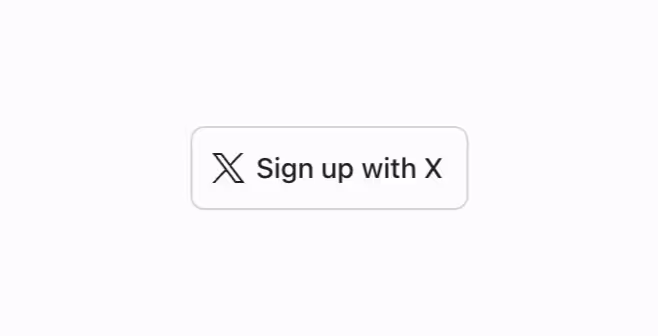 A secondary button for X (formerly Twitter) authentication.