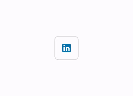 A secondary LinkedIn authentication button with only an icon.