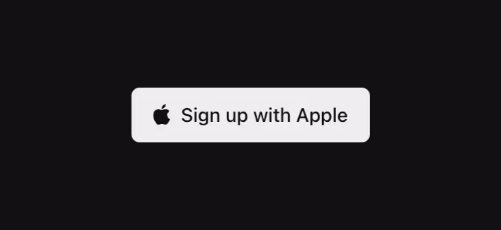 A button for authenticating via Apple services.