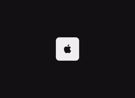 An Apple authentication button with only an icon.