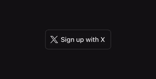 A secondary button for X (formerly Twitter) authentication.