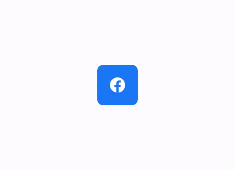 A Facebook authentication button with only an icon.