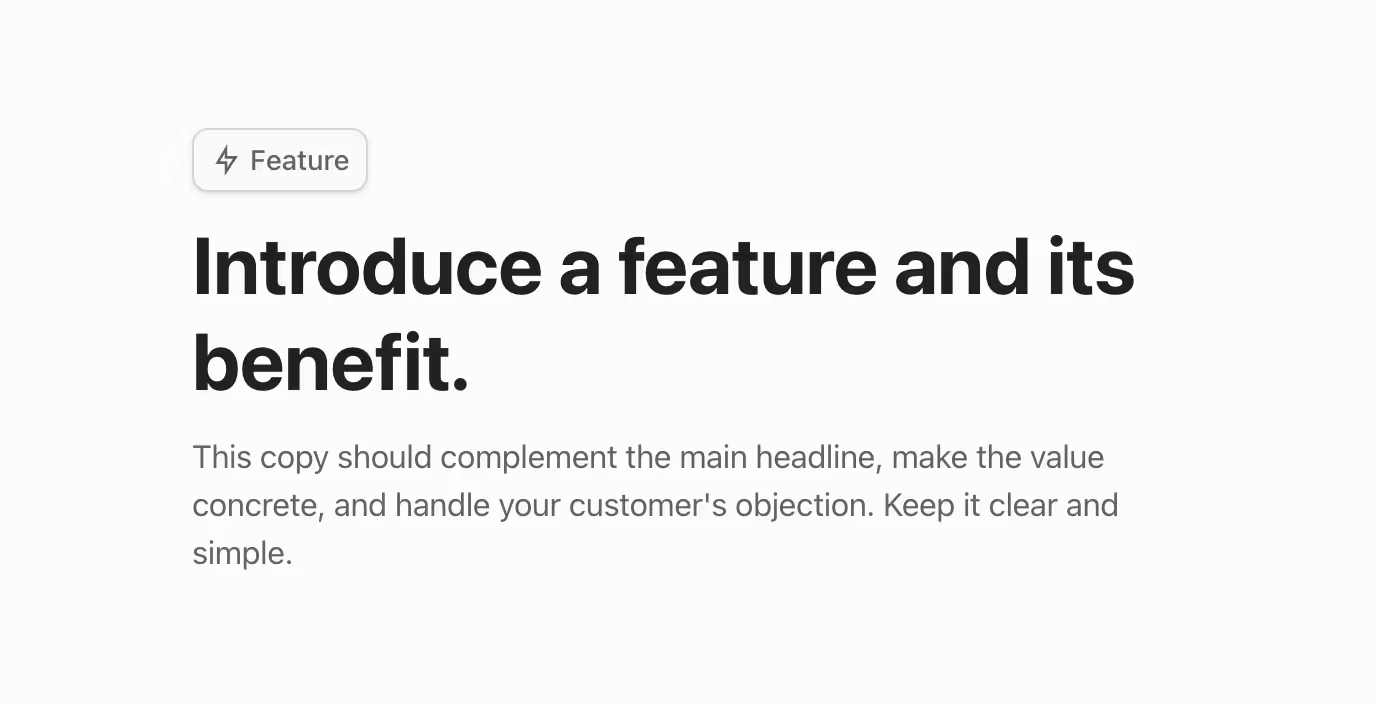 A heading aligned to the left with a simple text layout.