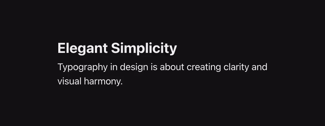 A left-aligned text block with a heading style h5 and supporting subtext size regular.