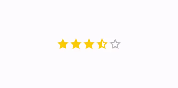 A star rating system for feedback or reviews.