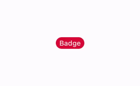 A basic badge for displaying labels or status.