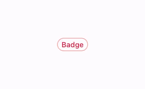 An outlined badge for displaying labels or status.