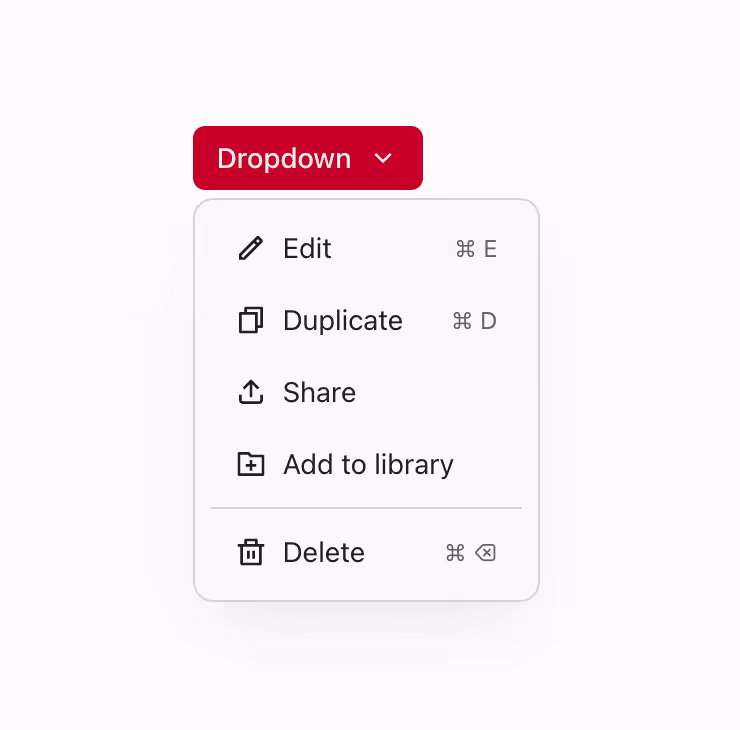 A standard dropdown menu for displaying selectable options.