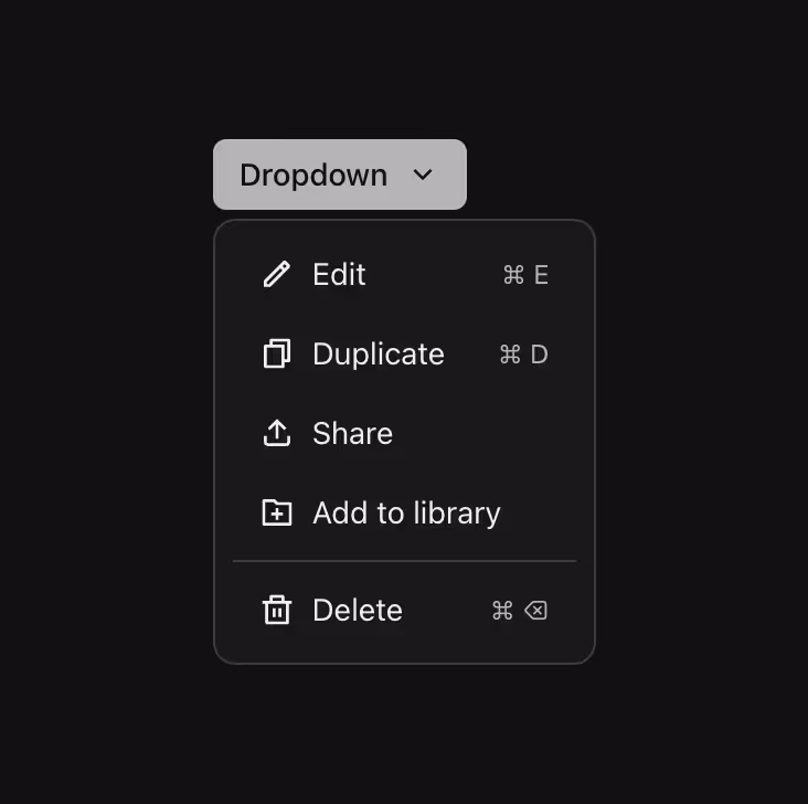 A dropdown menu with a neutral tone for subtle styling.
