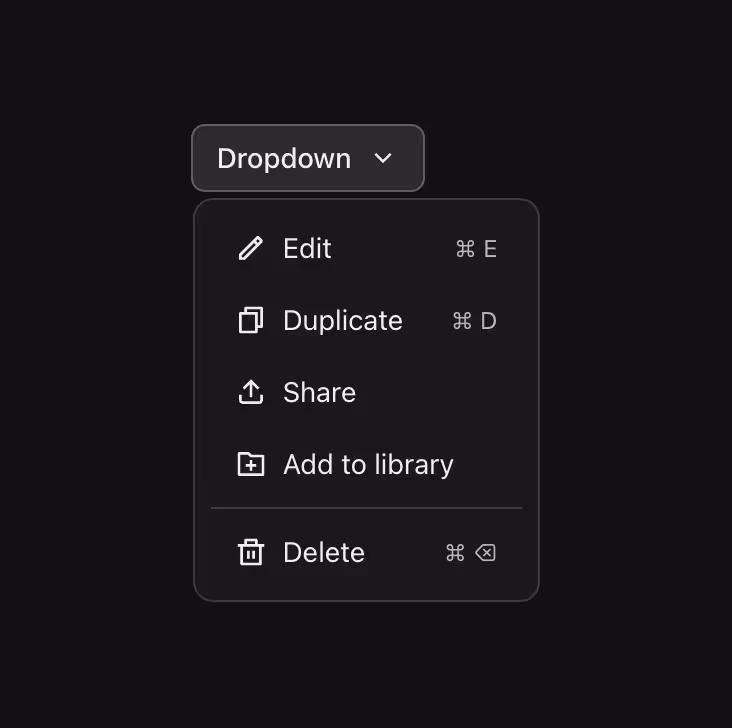A neutral-toned secondary dropdown for less prominent options.