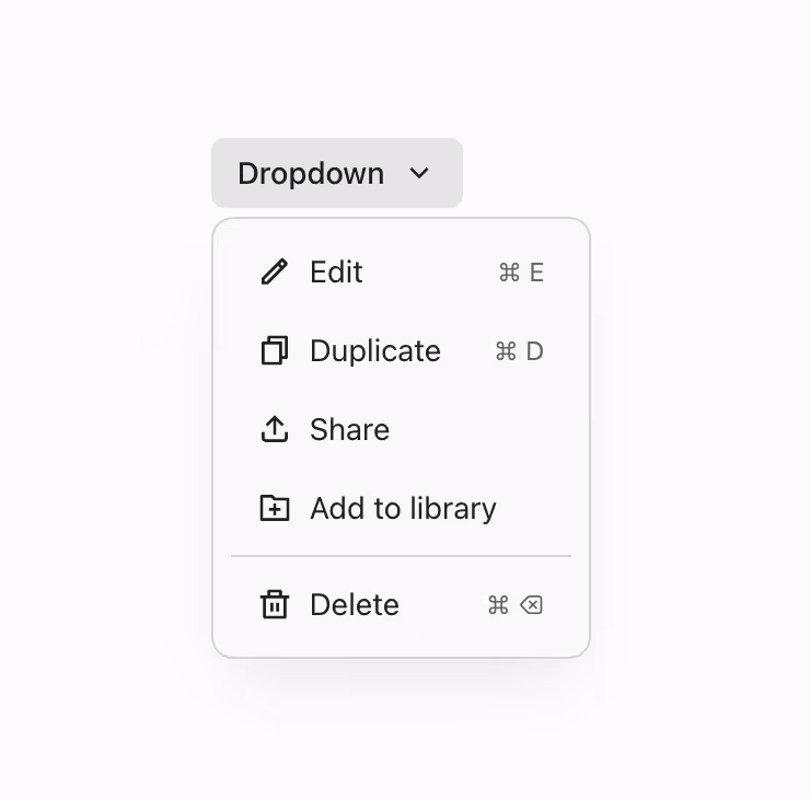 A neutral-toned tertiary dropdown for minimal emphasis.