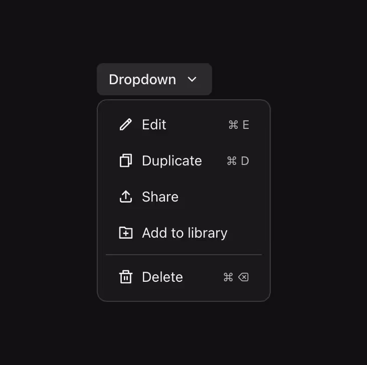 A neutral-toned tertiary dropdown for minimal emphasis.